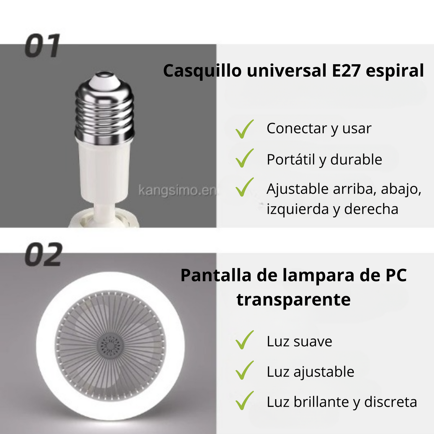 Ventilador con luz y aromatizante