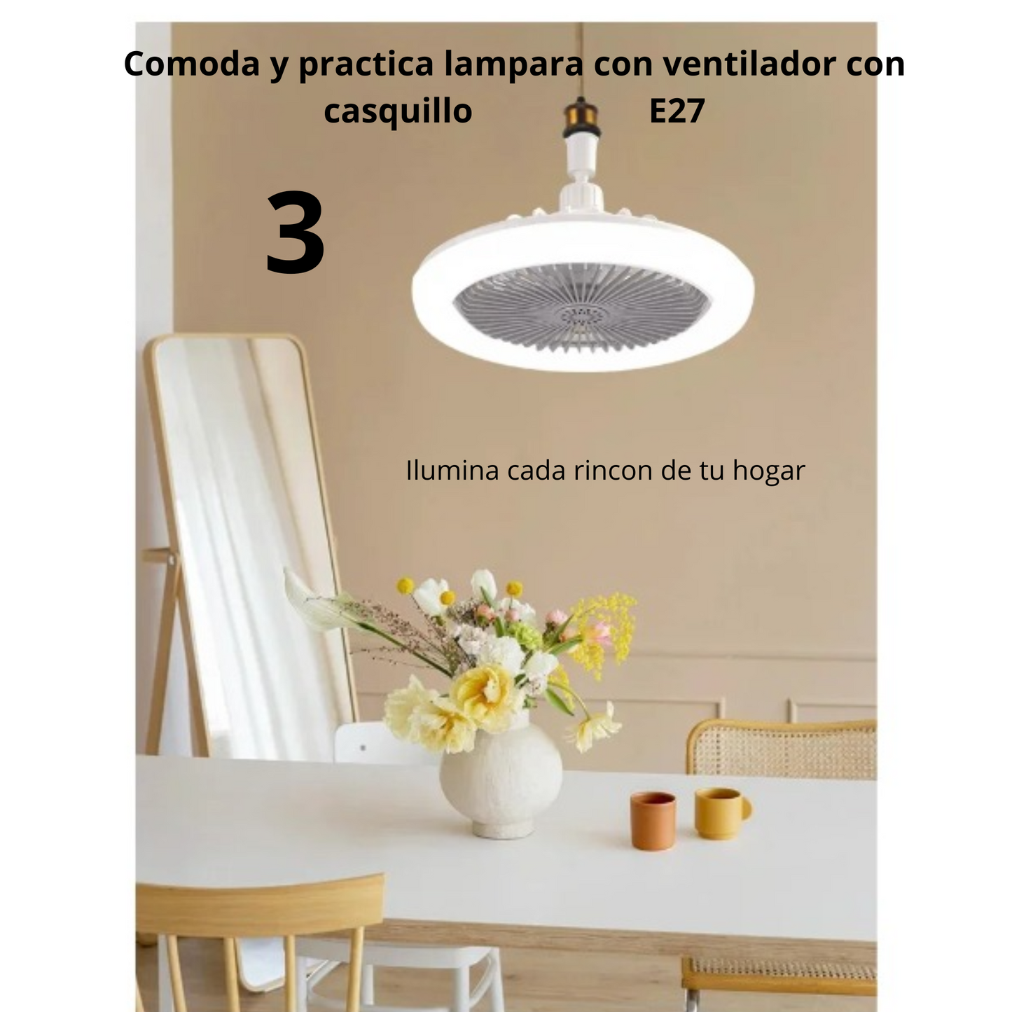 Ventilador con luz y aromatizante