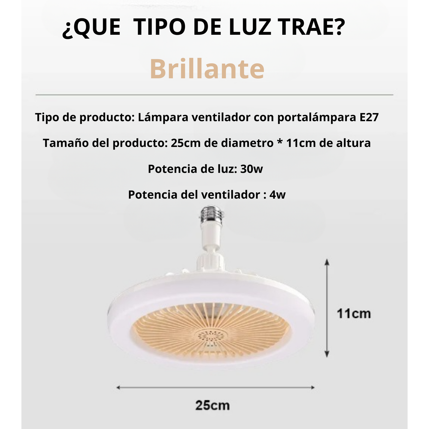 Ventilador con luz y aromatizante